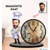 Karikatür Aşçı Erkek Masaüstü Saat 1