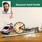 Karikatür Masaüstü Saatli İsimlik