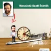 Karikatür Erkek Müdür Model Masaüstü Saatli İsimlik Msi24
