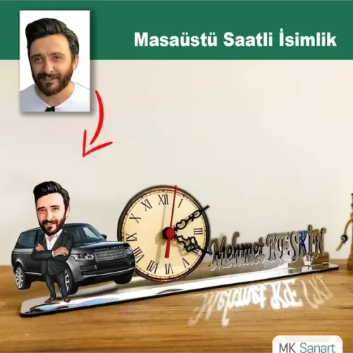Karikatür Erkek Patron, İş Adamı, Galerici Model Masaüstü Sa…