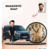 Karikatür Kendi Aracınız İle Masaüstü Saat M1