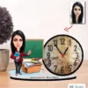 Karikatüröğretmen Kadın Masaüstü Saatm233
