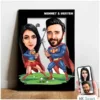 Karikatür Sevgili, Çift,Gelin Damat, Evli Tablo Hediye Model-5