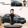 Kendi Aracınızla Size Özel Arabalı Erkek Karikatür Biblo Model 14