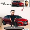 Kendi Aracınızla Size Özel Arabalı Erkek Karikatür Biblo Model 15