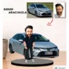 Kendi Aracınızla Size Özel Arabalı Erkek Karikatür Biblo Model 16