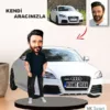 Kendi Aracınızla Size Özel Arabalı Erkek Karikatür Biblo Model 2