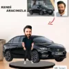 Kendi Aracınızla Size Özel Arabalı Erkek Karikatür Biblo Model 4
