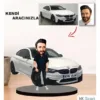 Kendi Aracınızla Size Özel Arabalı Erkek Karikatür Biblo Model 7