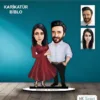 Kişiye Özel Aile Tasarımlı Karikatür Biblo B115