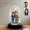 Kişiye Özel Asker,Hemşire Tasarımlı Işıklı Karikatür Fanus Biblo Fn201