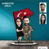 Kişiye Özel Asker Tasarımlı Karikatür Biblo B117
