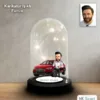 Kişiye Özel Audı Tasarım Işıklı Karikatür Fanus Biblo Fn137