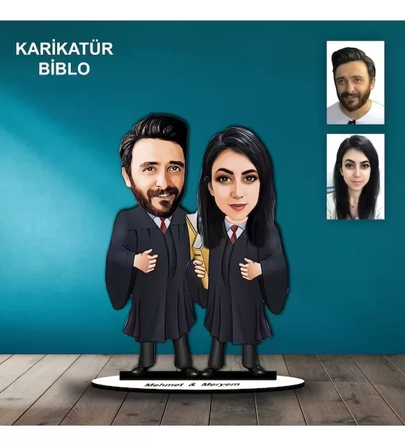 Kişiye Özel Avukat Tasarımlı Karikatür Biblo Bb110