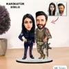 Kişiye Özel Çift Asker , Polis Tasarımlı Karikatür Biblo Mb9