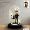 Kişiye Özel Çiftçi,Kasap,Kurbanlık Tasarım Işıklı Karikatür Fanus Biblo Fn168