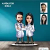 Kişiye Özel Doktor,Hemşire Tasarımlı Sevgili Karikatür Biblo Bb106
