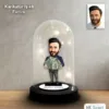 Kişiye Özel Emlakçı Tasarım Işıklı Karikatür Fanus Biblo Fn152