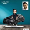 Kişiye Özel Erkek Araba Tasarımlı Karikatür Biblo B58