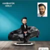 Kişiye Özel Erkek Araba Tasarımlı Karikatür Biblo B63