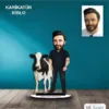 Kişiye Özel Erkek Çifçi Tasarımlı Karikatür Biblo B67