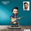 Kişiye Özel Erkek Sazcı Tasarımlı Karikatür Biblo B47