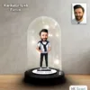 Kişiye Özel Erkek Tasarım Işıklı Karikatür Fanus Biblo Fn141
