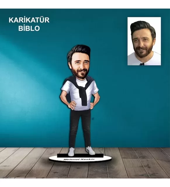 Kişiye Özel Erkek Tasarımlı Karikatür Biblo B39