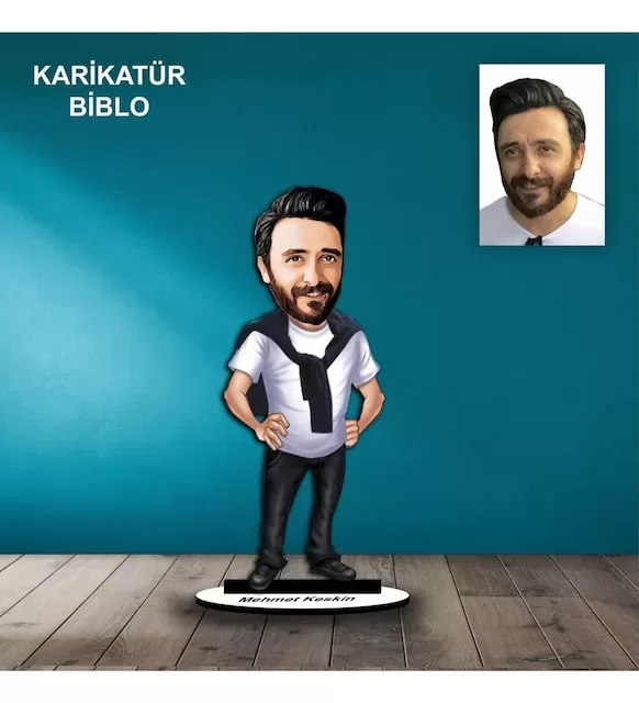 Kişiye Özel Erkek Tasarımlı Karikatür Biblo B68