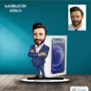 Kişiye Özel Erkek Teleoncu Tasarımlı Karikatür Biblo B45