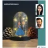 Kişiye Özel Evli, Sevgili, Çift , Gelin Damatışıklı Karikatür Fanus Biblo m5