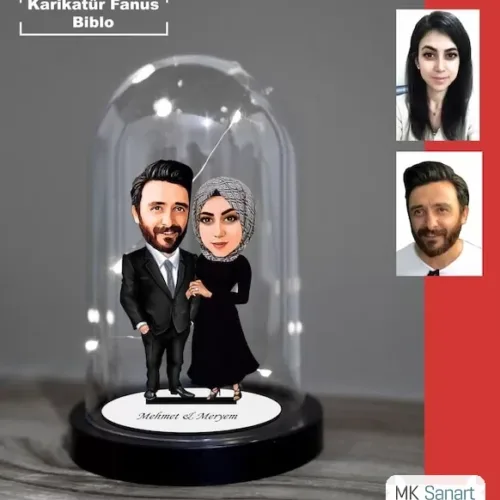 Kişiye Özel Evli, Sevgili, Çift , Gelin Damat Tesettürlü Tas…