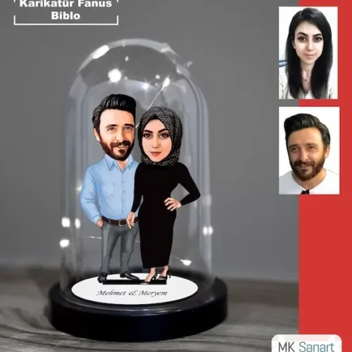 Kişiye Özel Evli, Sevgili, Çift , Gelin Damat Tesettürlü Tas…