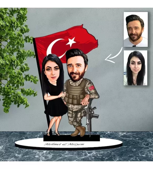 Kişiye Özel Evli, Sevgili, Çift Tasarımlı Biblo B32