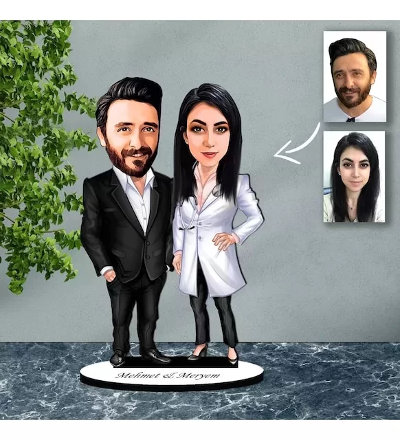 Kişiye Özel Evli, Sevgili Doktor, Çift Tasarımlı Biblo B29