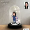 Kişiye Özel Hemşire Tasarımlı Işıklı Karikatür Fanus Biblo Fn172
