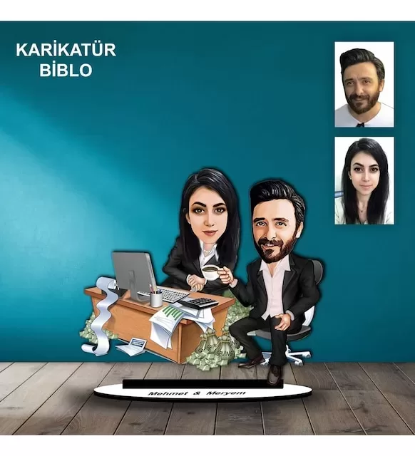 Kişiye Özel İşadamı Tasarımlı Karikatür Biblo B105