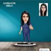 Kişiye Özel Kadın Hemşire Tasarımlı Karikatür Biblo B89