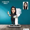 Kişiye Özel Kadın Hemşire Tasarımlı Karikatür Biblo B94