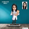 Kişiye Özel Kadın Hemşire Tasarımlı Karikatür Biblo B96