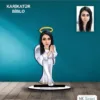 Kişiye Özel Kadın Melek Tasarımlı Karikatür Biblo B74