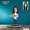 Kişiye Özel Kadın Pastacı Tasarımlı Karikatür Biblo B88