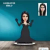 Kişiye Özel Kadın Prenses Tasarımlı Karikatür Biblo B91