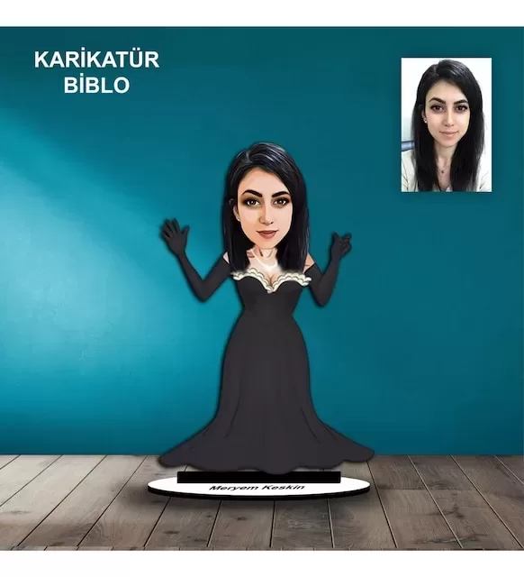 Kişiye Özel Kadın Prenses Tasarımlı Karikatür Biblo B91