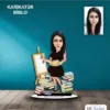 Kişiye Özel Kadın Ressam Tasarımlı Karikatür Biblo B87
