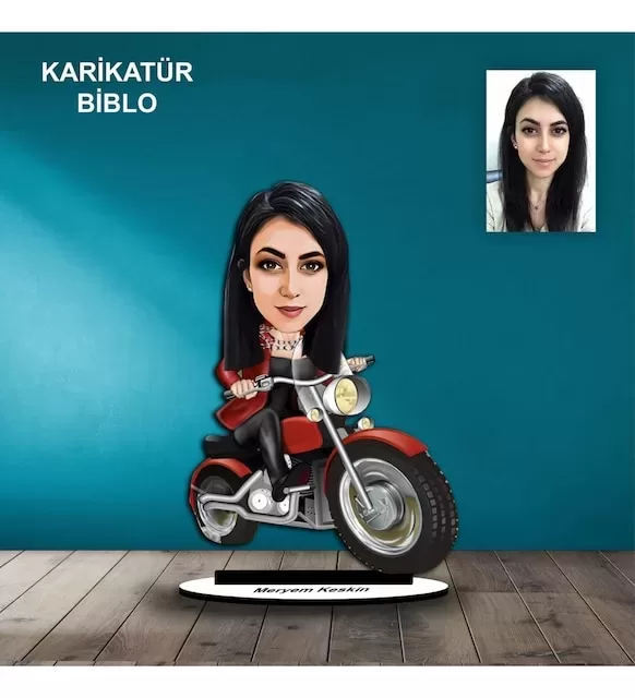 Kişiye Özel Kadın Tasarımlı Karikatür Biblo B71