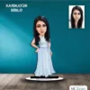 Kişiye Özel Kadın Tasarımlı Karikatür Biblo B84