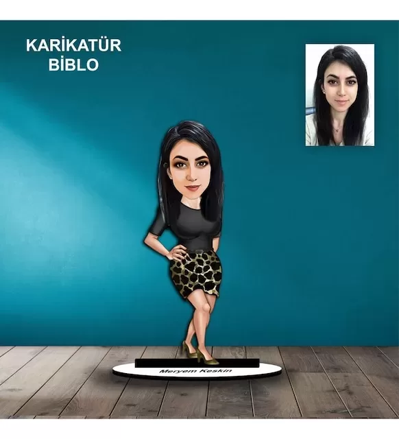 Kişiye Özel Kadın Tasarımlı Karikatür Biblo B86
