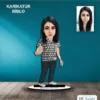 Kişiye Özel Kadın Veteriner Tasarımlı Karikatür Biblo B99