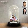 Kişiye Özel Kaptan Tasarımlı Işıklı Karikatür Fanus Biblo Fn188